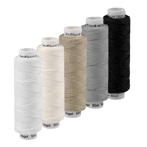 5x50m Leinen Garn Leinenzwirn Flachs Nähfaden robust strapazierfähig Farbwahl, Farbe:Farbmix 2 5x50m Leinen Garn Leinenzwirn Flachs Nähfaden robust strapazierfähig Farbwahl, Farbe:Farbmix 2 von maDDma