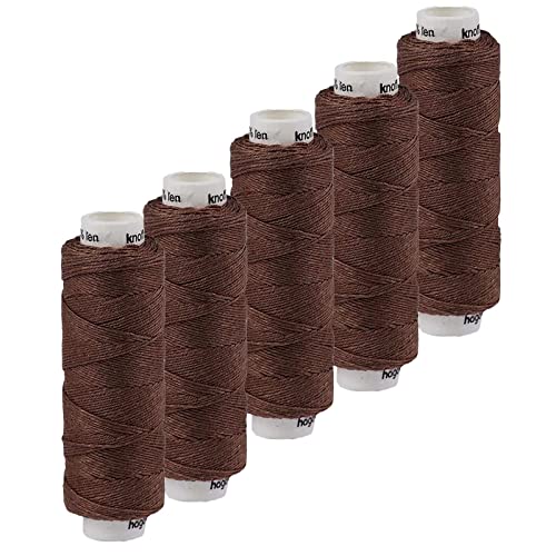 5x50m Leinen Garn Leinenzwirn Flachs Nähfaden robust strapazierfähig Farbwahl, Farbe:braun 5x50m Leinen Garn Leinenzwirn Flachs Nähfaden robust strapazierfähig Farbwahl, Farbe:braun von maDDma