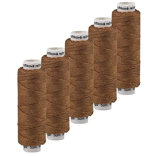 5x50m Leinen Garn Leinenzwirn Flachs Nähfaden robust strapazierfähig Farbwahl, Farbe:hellbraun 5x50m Leinen Garn Leinenzwirn Flachs Nähfaden robust strapazierfähig Farbwahl, Farbe:hellbraun von maDDma