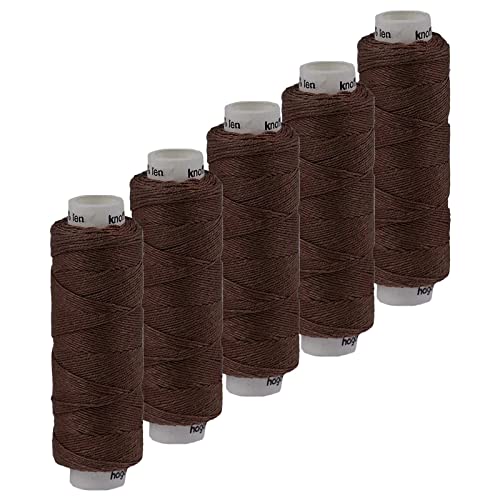 5x50m Leinen Garn Leinenzwirn Flachs Nähfaden robust strapazierfähig Farbwahl, Farbe:schokobraun 5x50m Leinen Garn Leinenzwirn Flachs Nähfaden robust strapazierfähig Farbwahl, Farbe:schokobraun von maDDma