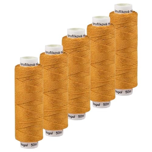5x50m Leinen Garn Leinenzwirn Flachs Nähfaden robust strapazierfähig Farbwahl, Farbe:sonnengelb 5x50m Leinen Garn Leinenzwirn Flachs Nähfaden robust strapazierfähig Farbwahl, Farbe:sonnengelb von maDDma