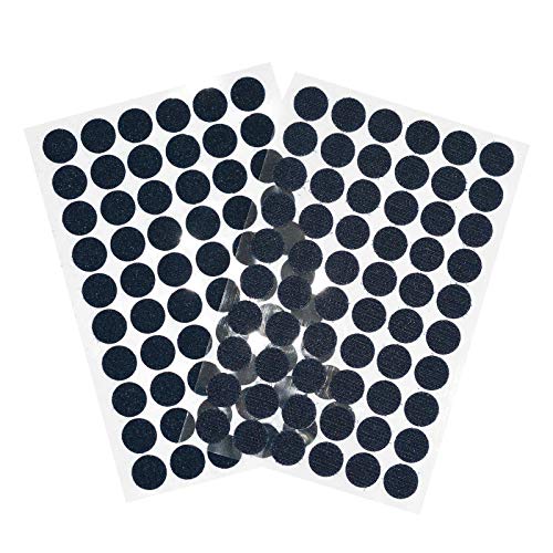 60 Klettpunkte 15mm Klettband-Punkte Klebepunkte Klettverschluss selbstklebend, Farbe:dunkelblau von maDDma