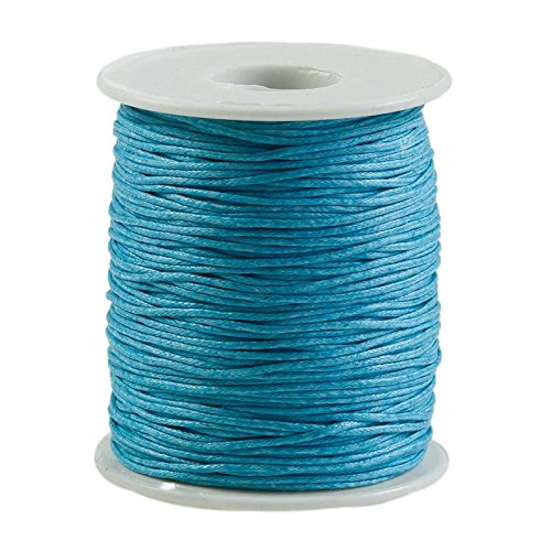 90m gewachste Baumwollschnur 1mm auf Spule Schmuckkordel Schnur Seil Farbwahl, Farbe:pastellblau 90m gewachste Baumwollschnur 1mm auf Spule Schmuckkordel Schnur Seil Farbwahl, Farbe:pastellblau von maDDma
