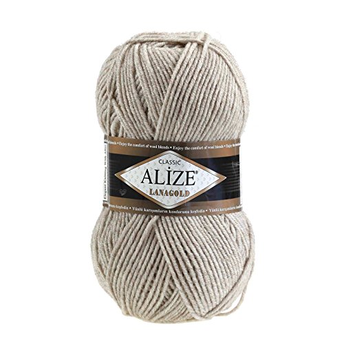 ALIZE Lanagold 100g 49% Wolle Strickgarn Winterwolle Schurwolle Farbwahl, Farbe:beige ALIZE Lanagold 100g 49% Wolle Strickgarn Winterwolle Schurwolle Farbwahl, Farbe:beige von maDDma