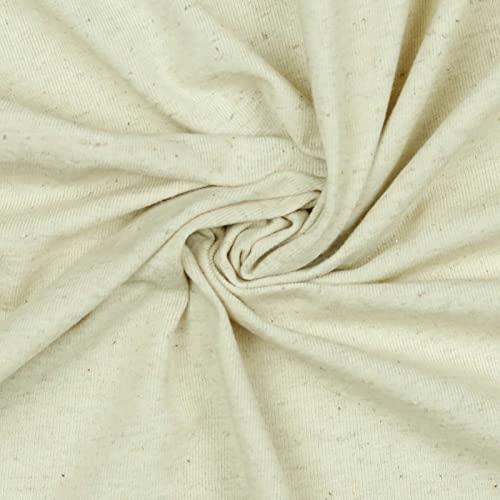 Baumwoll Leinen Jersey meliert ab 0,5 m x 1,45 m Leinenstoff Oeko-Tex Farbwahl, Farbe:001 - natur Baumwoll Leinen Jersey meliert ab 0,5 m x 1,45 m Leinenstoff Oeko-Tex Farbwahl, Farbe:001 - natur von maDDma