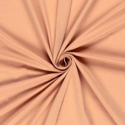 Bio Organic Baumwoll-Jersey Zuschnitt ab 0,5m Jersey-Stoff T-Shirt-Stoff Oeko-Tex Kl 1, Farbe:037 - lachs Bio Organic Baumwoll-Jersey Zuschnitt ab 0,5m Jersey-Stoff T-Shirt-Stoff Oeko-Tex Kl 1, Farbe:037 - lachs von maDDma