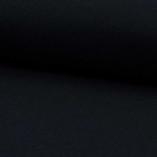 Bio-Organic Bündchenstoff Schlauchware 35(70) cm breit ab 25cm Biobaumwolle Oeko-Tex, Farbe:nachtblau von maDDma