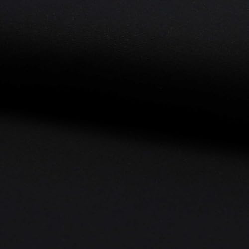Bio-Organic Bündchenstoff Schlauchware 35(70) cm breit ab 25cm Biobaumwolle Oeko-Tex, Farbe:schwarz von maDDma