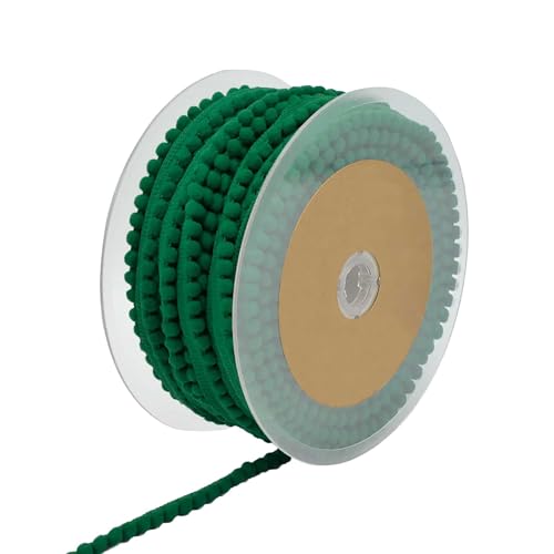 Bommelborte Mini 25m x 11mm uni Bommelgröße 6mm Pomponband Pomponborte 22 Farben, Farbe:grün Bommelborte Mini 25m x 11mm uni Bommelgröße 6mm Pomponband Pomponborte 22 Farben, Farbe:grün von maDDma