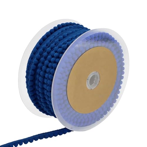 Bommelborte Mini 25m x 11mm uni Bommelgröße 6mm Pomponband Pomponborte 22 Farben, Farbe:königsblau Bommelborte Mini 25m x 11mm uni Bommelgröße 6mm Pomponband Pomponborte 22 Farben, Farbe:königsblau von maDDma