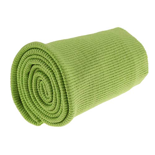 Bündchen Strickbündchen 16x80cm Bündchenstoff Baumwolle elastisch gerippt, Farbkarte 2von2, Farbe:limette von maDDma