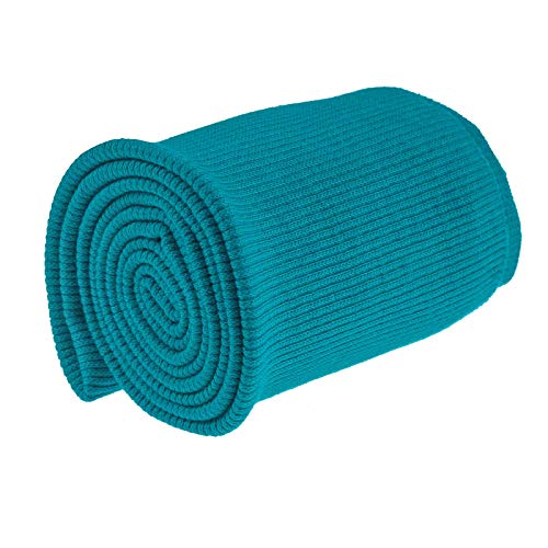 Bündchen Strickbündchen 16x80cm Bündchenstoff Baumwolle elastisch gerippt, Farbwahl, Farbe:karibikblau Bündchen Strickbündchen 16x80cm Bündchenstoff Baumwolle elastisch gerippt, Farbwahl, Farbe:karibikblau von maDDma