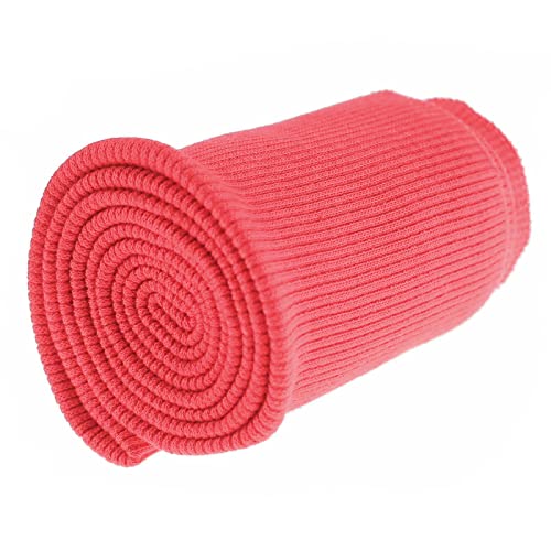 Bündchen Strickbündchen 16x80cm Bündchenstoff Baumwolle elastisch gerippt, Farbwahl, Farbe:koralle von maDDma