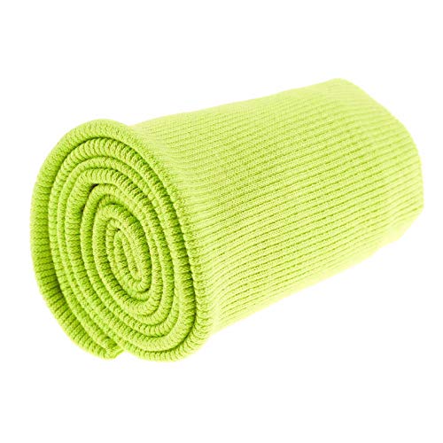 Bündchen Strickbündchen 16x80cm Bündchenstoff Baumwolle elastisch gerippt, Farbwahl, Farbe:neongelb Bündchen Strickbündchen 16x80cm Bündchenstoff Baumwolle elastisch gerippt, Farbwahl, Farbe:neongelb von maDDma