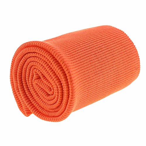 Bündchen Strickbündchen 16x80cm Bündchenstoff Baumwolle elastisch gerippt, Farbwahl, Farbe:orange von maDDma