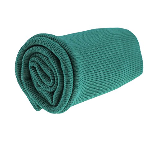 Bündchen Strickbündchen 16x80cm Bündchenstoff Baumwolle elastisch gerippt, Farbwahl, Farbe:petrol von maDDma