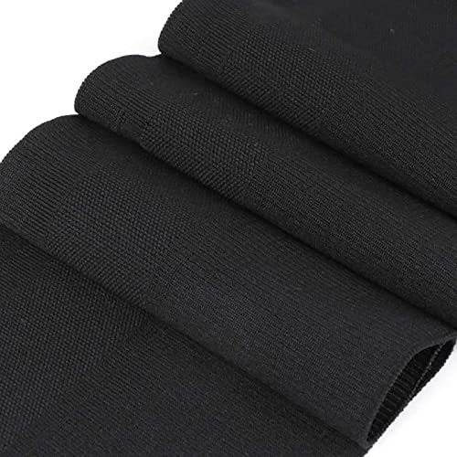 Bündchen mit Kordeltunnel Taillenbündchen 14 x 80 cm Bündchenstoff elastisch gerippt Farbwahl, Farbe:schwarz Bündchen mit Kordeltunnel Taillenbündchen 14 x 80 cm Bündchenstoff elastisch gerippt Farbwahl, Farbe:schwarz von maDDma
