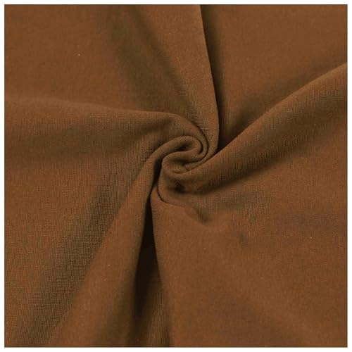 Bündchenstoff Schlauchware 35(70) cm breit Meterware ab 25cm Jersey Oeko-Tex, Farbe:braun von maDDma