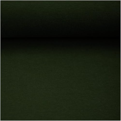 Bündchenstoff Schlauchware 50(100) cm extrabreit 60 Farben Meterware ab 25cm Jersey Oeko-Tex, Farbe:armeegrün von maDDma