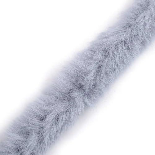 Fellborte ab 1m x 2 cm Meterware Fellbesatz Kunstfell Kunstpelz Fellstrang Fellstoff, Farbe:taubenblau Fellborte ab 1m x 2 cm Meterware Fellbesatz Kunstfell Kunstpelz Fellstrang Fellstoff, Farbe:taubenblau von maDDma