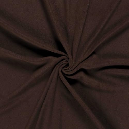 Fleecestoff Vliesstoff Fleece Stoff 50 Farben Zuschnitt ab 0,5m Meterware am Stück, Farbe:dunkelbraun Fleecestoff Vliesstoff Fleece Stoff 50 Farben Zuschnitt ab 0,5m Meterware am Stück, Farbe:dunkelbraun von maDDma