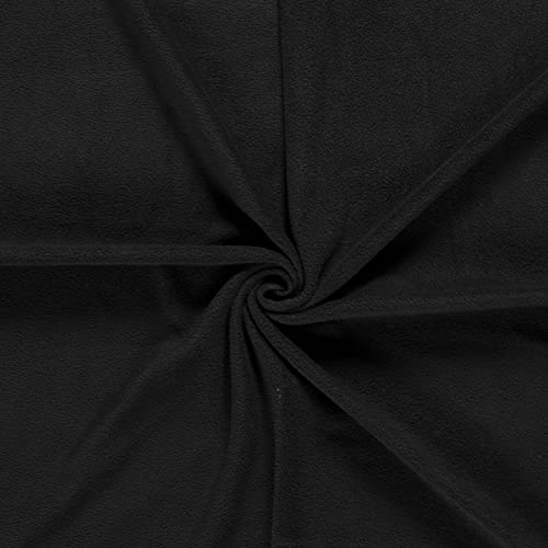 Fleecestoff Vliesstoff Fleece Stoff 50 Farben Zuschnitt ab 0,5m Meterware am Stück, Farbe:schwarz von maDDma