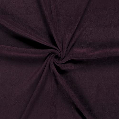 Fleecestoff Vliesstoff Fleece Stoff 50 Farben Zuschnitt ab 0,5m Meterware am Stück, Farbe:aubergine Fleecestoff Vliesstoff Fleece Stoff 50 Farben Zuschnitt ab 0,5m Meterware am Stück, Farbe:aubergine von maDDma