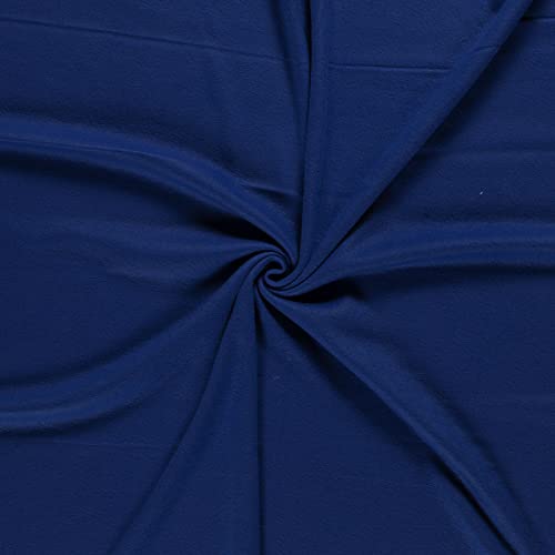 Fleecestoff Vliesstoff Fleece Stoff Zuschnitt ab 0,5m Meterware am Stück, Farbe:blau von maDDma