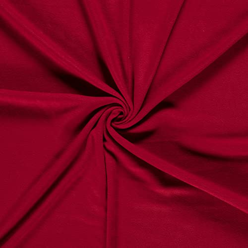 Fleecestoff Vliesstoff Fleece Stoff 50 Farben Zuschnitt ab 0,5m Meterware am Stück, Farbe:dunkelrot Fleecestoff Vliesstoff Fleece Stoff 50 Farben Zuschnitt ab 0,5m Meterware am Stück, Farbe:dunkelrot von maDDma