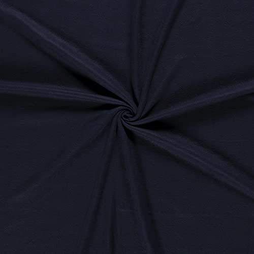 Fleecestoff Vliesstoff Fleece Stoff 50 Farben Zuschnitt ab 0,5m Meterware am Stück, Farbe:marine von maDDma