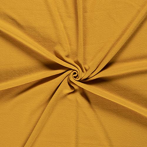 Fleecestoff Vliesstoff Fleece Stoff 50 Farben Zuschnitt ab 0,5m Meterware am Stück, Farbe:senfgelb Fleecestoff Vliesstoff Fleece Stoff 50 Farben Zuschnitt ab 0,5m Meterware am Stück, Farbe:senfgelb von maDDma