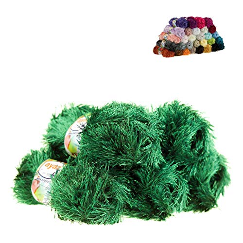 Fransen-Strickgarn Yumos 5 Knäuel je 150m/100g Strickgarn Wolle Strickwolle, Nadelstärke 4-5, Häkelnadel 3, Farbe:1203 smaragdgrün Fransen-Strickgarn Yumos 5 Knäuel je 150m/100g Strickgarn Wolle Strickwolle, Nadelstärke 4-5, Häkelnadel 3, Farbe:1203 smaragdgrün von maDDma