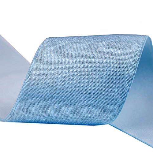 Glanz-Satin Gummiband 2m x 5cm Gummilitze 50mm f. Gürtel Kleider Blusen, Farbe:hellblau Glanz-Satin Gummiband 2m x 5cm Gummilitze 50mm f. Gürtel Kleider Blusen, Farbe:hellblau von maDDma