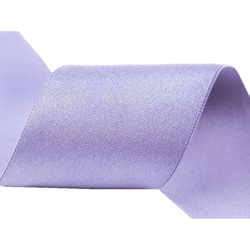 Glanz-Satin Gummiband 2m x 5cm Gummilitze 50mm f. Gürtel Kleider Blusen, Farbe:lavendel von maDDma