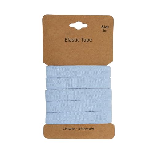 Gummiband 3m x 10mm Gummilitze Gummi elastisches Band Flachgummi Farbwahl, Farbe:babyblau Gummiband 3m x 10mm Gummilitze Gummi elastisches Band Flachgummi Farbwahl, Farbe:babyblau von maDDma