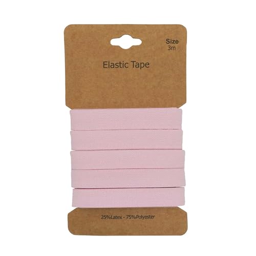 Gummiband 3m x 10mm Gummilitze Gummi elastisches Band Flachgummi Farbwahl, Farbe:babyrosa Gummiband 3m x 10mm Gummilitze Gummi elastisches Band Flachgummi Farbwahl, Farbe:babyrosa von maDDma