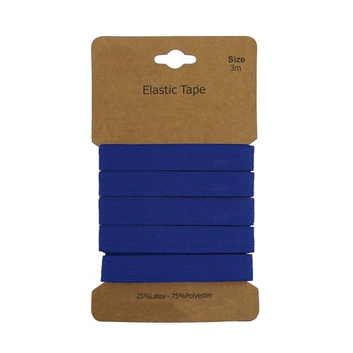 Gummiband 3m x 10mm Gummilitze Gummi elastisches Band Flachgummi Farbwahl, Farbe:königsblau Gummiband 3m x 10mm Gummilitze Gummi elastisches Band Flachgummi Farbwahl, Farbe:königsblau von maDDma