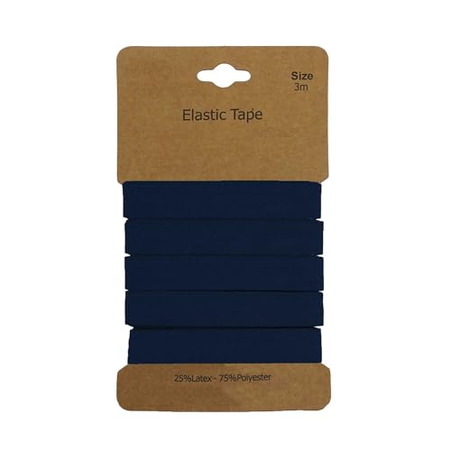 Gummiband 3m x 10mm Gummilitze Gummi elastisches Band Flachgummi Farbwahl, Farbe:marineblau Gummiband 3m x 10mm Gummilitze Gummi elastisches Band Flachgummi Farbwahl, Farbe:marineblau von maDDma
