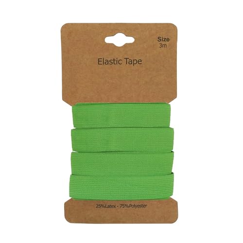 Gummiband 3m x 15mm Gummilitze Gummi elastisches Band Flachgummi Farbwahl, Farbe:apfelgrün Gummiband 3m x 15mm Gummilitze Gummi elastisches Band Flachgummi Farbwahl, Farbe:apfelgrün von maDDma
