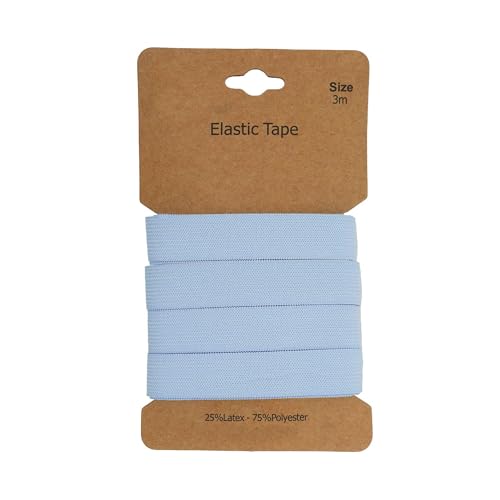 Gummiband 3m x 15mm Gummilitze Gummi elastisches Band Flachgummi Farbwahl, Farbe:babyblau Gummiband 3m x 15mm Gummilitze Gummi elastisches Band Flachgummi Farbwahl, Farbe:babyblau von maDDma