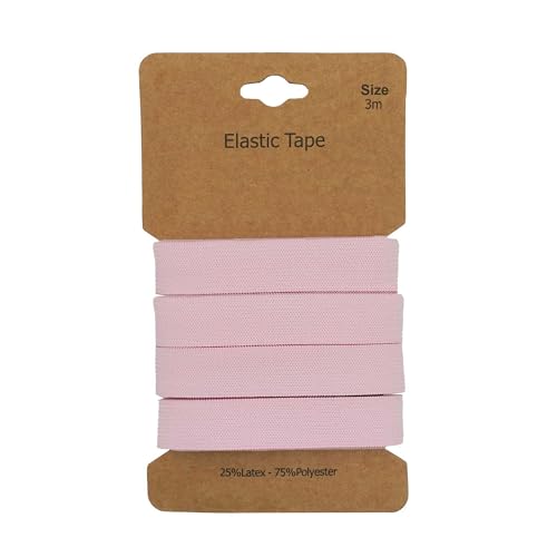 Gummiband 3m x 15mm Gummilitze Gummi elastisches Band Flachgummi Farbwahl, Farbe:babyrosa Gummiband 3m x 15mm Gummilitze Gummi elastisches Band Flachgummi Farbwahl, Farbe:babyrosa von maDDma