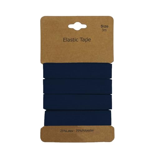 Gummiband 3m x 15mm Gummilitze Gummi elastisches Band Flachgummi Farbwahl, Farbe:marineblau Gummiband 3m x 15mm Gummilitze Gummi elastisches Band Flachgummi Farbwahl, Farbe:marineblau von maDDma