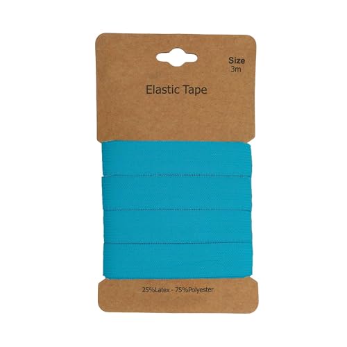 Gummiband 3m x 15mm Gummilitze Gummi elastisches Band Flachgummi Farbwahl, Farbe:türkis Gummiband 3m x 15mm Gummilitze Gummi elastisches Band Flachgummi Farbwahl, Farbe:türkis von maDDma