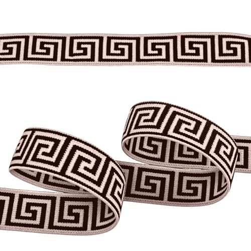 Gummiband mit griechischen Muster ab 1m x 25mm beidseitig Gummilitze flach Stretch Elastisch, Farbe:hellrosa Gummiband mit griechischen Muster ab 1m x 25mm beidseitig Gummilitze flach Stretch Elastisch, Farbe:hellrosa von maDDma