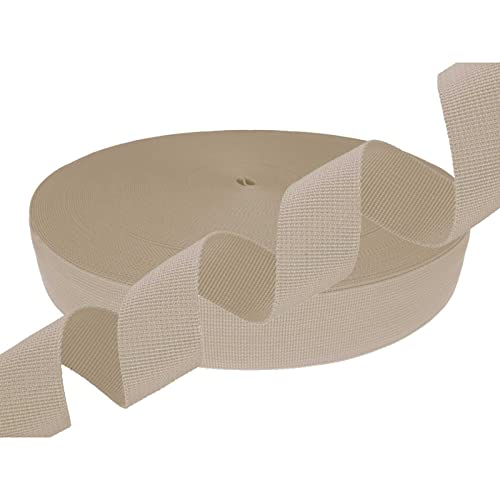 Gurtband Polyester 10m x 25mm PES Trägerband Riemen Tragband Farbwahl, Gurtband:098 beige Gurtband Polyester 10m x 25mm PES Trägerband Riemen Tragband Farbwahl, Gurtband:098 beige von maDDma