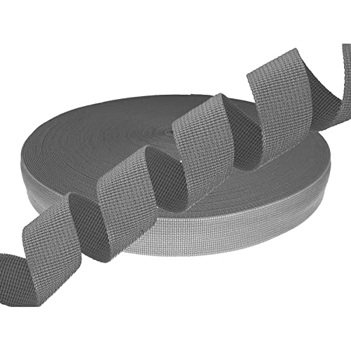 Gurtband Polyester 10m x 25mm PES Trägerband Riemen Tragband Farbwahl, Gurtband:134 grau Gurtband Polyester 10m x 25mm PES Trägerband Riemen Tragband Farbwahl, Gurtband:134 grau von maDDma