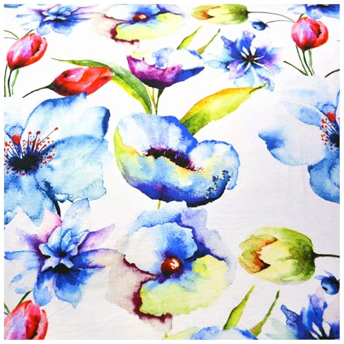 Jersey Sommerblumen ab 1m Viskose Sommerstoff Meterware Digitaldruck Jerseystoff, Motiv:Motiv 3 Jersey Sommerblumen ab 1m Viskose Sommerstoff Meterware Digitaldruck Jerseystoff, Motiv:Motiv 3 von maDDma