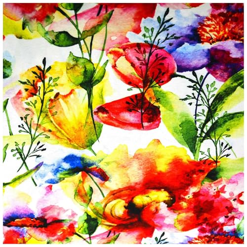 Jersey Sommerblumen ab 1m Viskose Sommerstoff Meterware Digitaldruck Jerseystoff, Motiv:Motiv 4 Jersey Sommerblumen ab 1m Viskose Sommerstoff Meterware Digitaldruck Jerseystoff, Motiv:Motiv 4 von maDDma