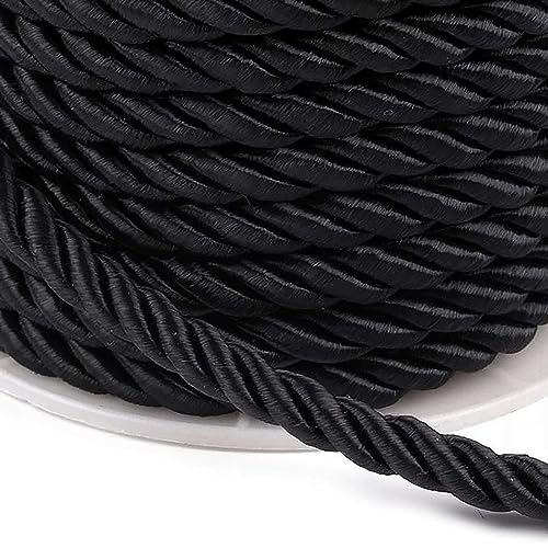 Kordelschnur Atlaskordel 20m ca. 7mm glänzend gedreht, Seil Kordel Schnur, Farbwahl, Farbe:schwarz Kordelschnur Atlaskordel 20m ca. 7mm glänzend gedreht, Seil Kordel Schnur, Farbwahl, Farbe:schwarz von maDDma