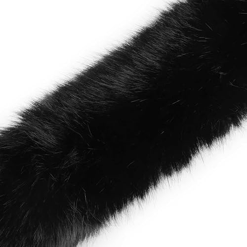 Kunstfell Fellbesatz ab 1m x 9cm Meterware Kunstpelz Fellstrang Fellstoff Fellkragen, Farbe:schwarz Kunstfell Fellbesatz ab 1m x 9cm Meterware Kunstpelz Fellstrang Fellstoff Fellkragen, Farbe:schwarz von maDDma